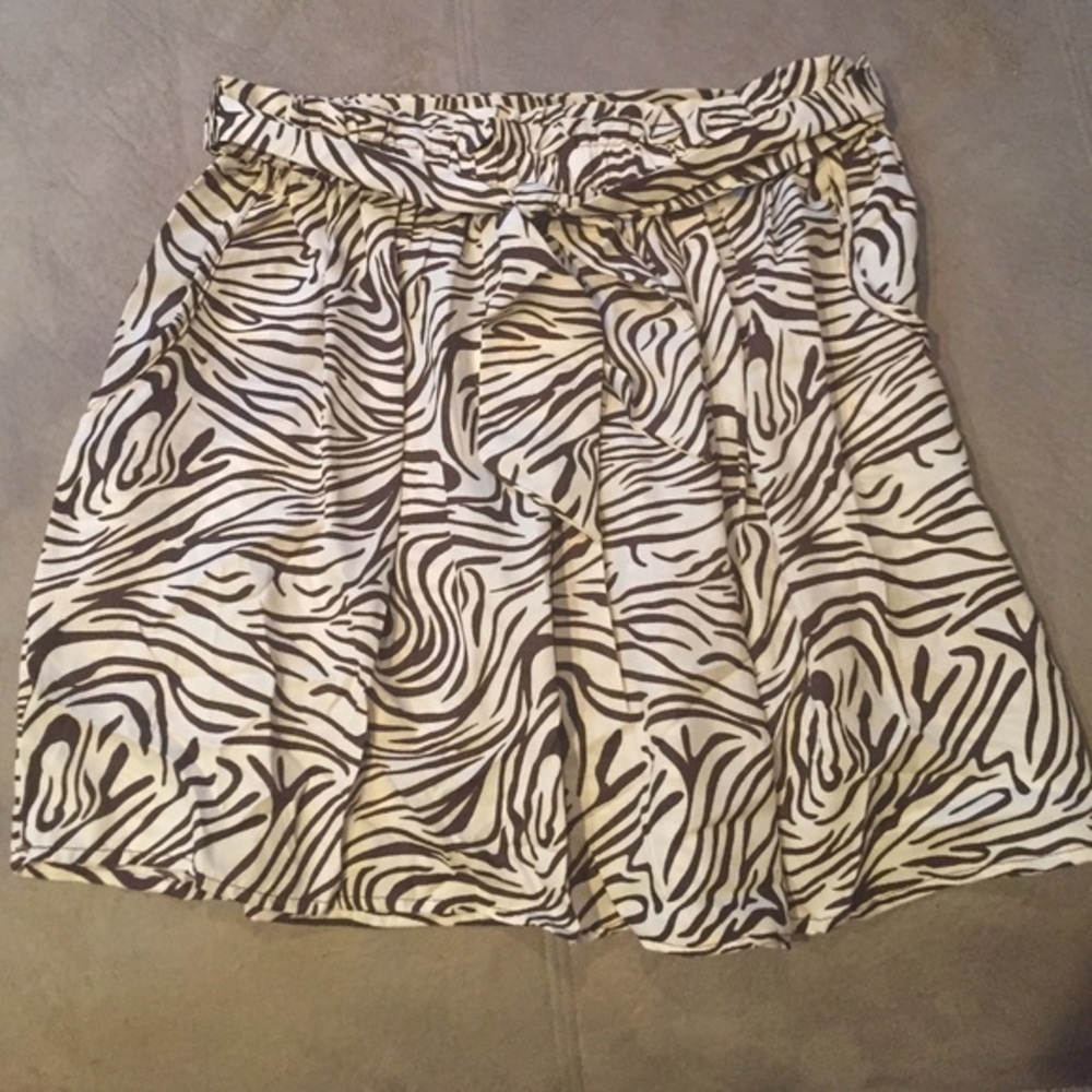 Off white and brown skirt